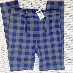 Charlotte Russe Blue Plaid Pants